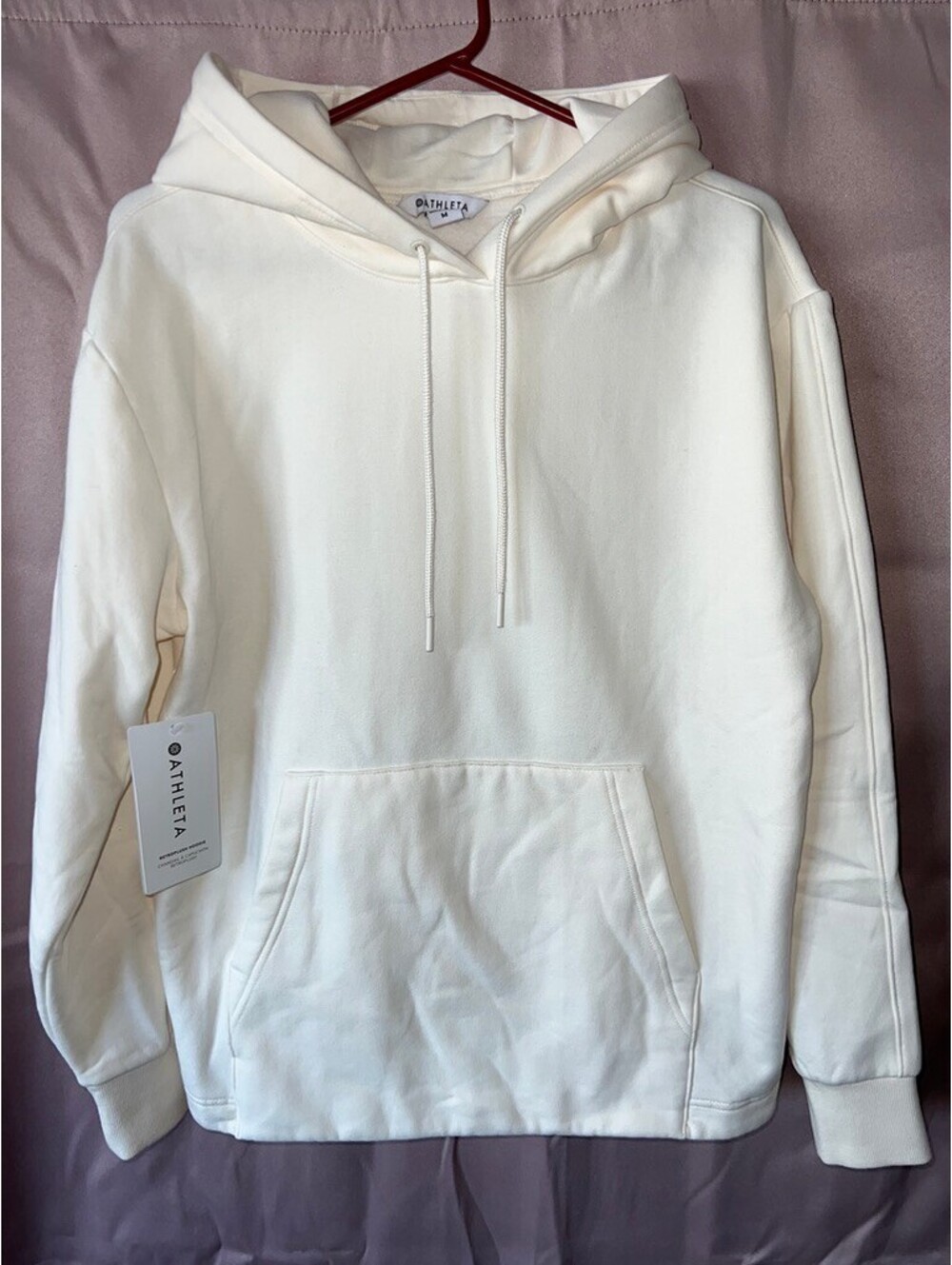NWT Athleta Retroplush Hoodie M cream